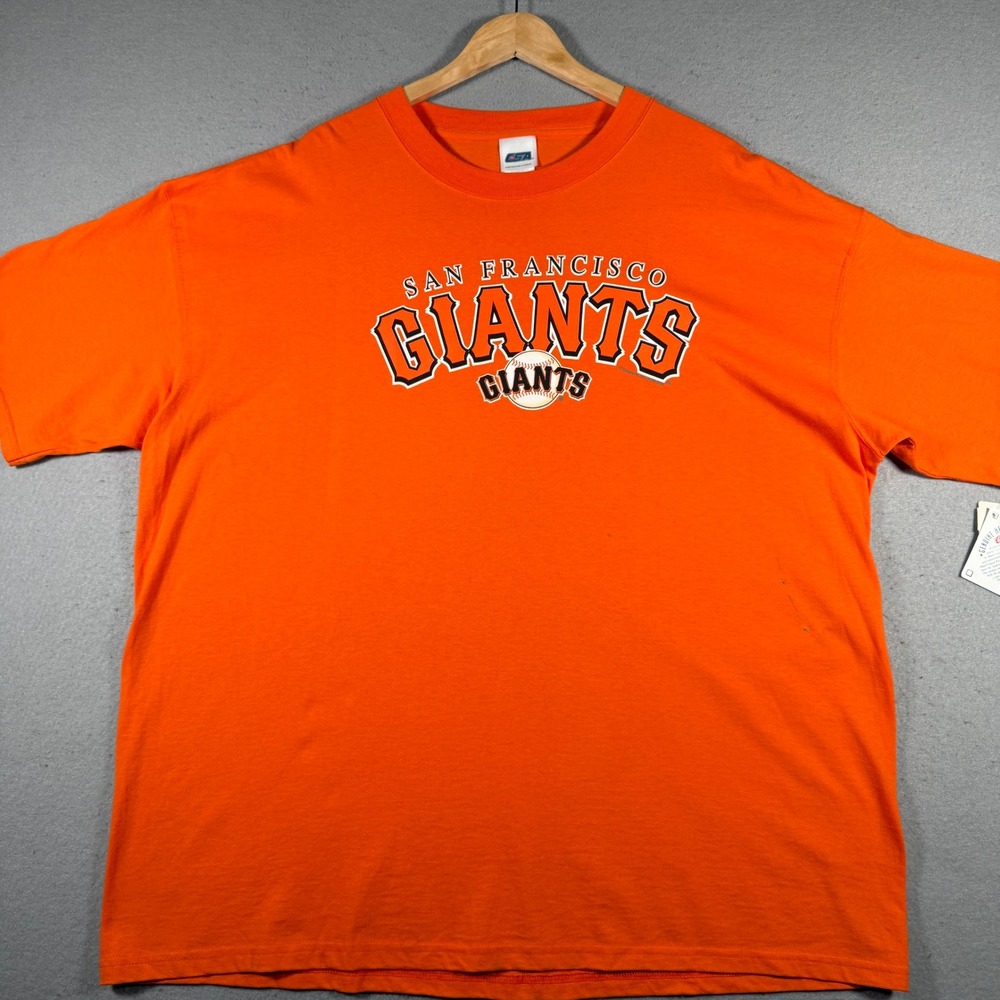 Vintage San Francisco Giants MLB‎ Graphic T-Shirt Orange Mens 2X CSA New